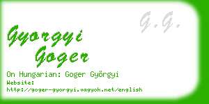 gyorgyi goger business card